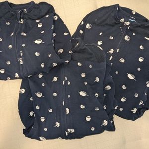 Set of 3 Blue Happiest Baby Snoo Sleep Sacks (One each - S, M, L)